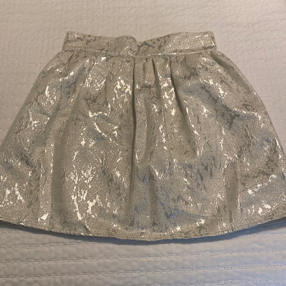 Off-white and Silver Mini Skirt